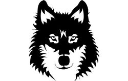 Wolf Face Free DXF File
