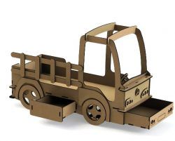 Crib Shaped Truck For Laser Cut Cnc Free DXF File