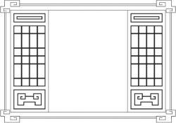 Wooden Cabinet Front Pattern For Laser Cut CNC Free DXF File