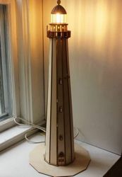 Wooden Lighthouse Lights For Laser Cut CNC Free DXF File