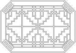Octagonal Baffle Design Template For Laser Cut Cnc Free DXF File