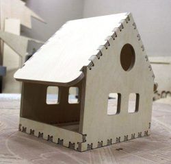 Small House Assembly Model For Laser Cut Cnc Free DXF File