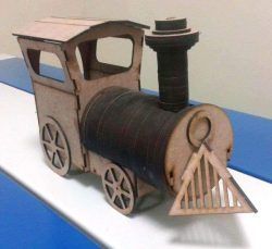Train Assembly Model For Laser Cut Cnc Free DXF File