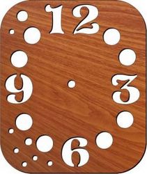 Wall Clock With Numbers For Laser Cut Plasma Free DXF File
