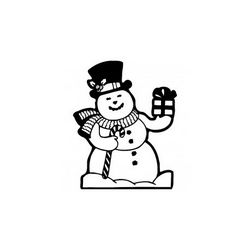 Cheerful Snowman Free DXF File