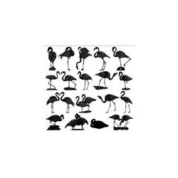 Flamingos Vectors Package Free DXF File
