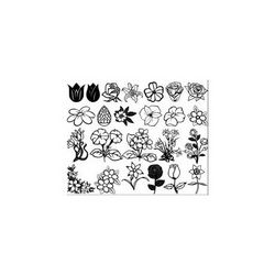Flowers And Roses Vectors Free DXF File