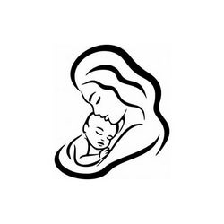 Mother With Baby Free DXF File
