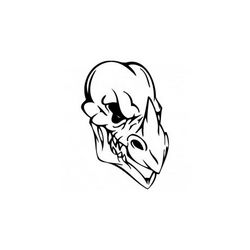Horror Skull Bird Head 016 Free DXF File