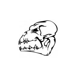 Horror Skull Head 003 Free DXF File