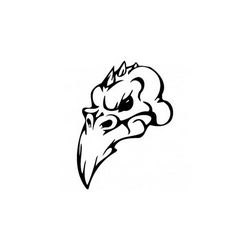 Horror Skull Bird Head 002 Free DXF File