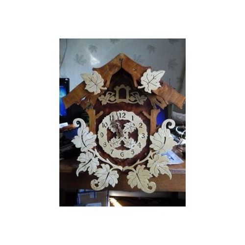 Laser Cut Pattern Cuckoo Clock Free DXF File