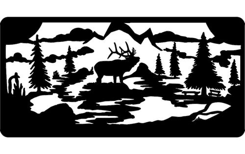 Alce No Campo Moose Free DXF File