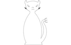 Cat Devil Free DXF File