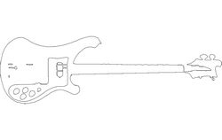 Dibujo Rickenbacker Gitar Free DXF File