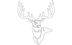 3 Point Buck Moose Free DXF File