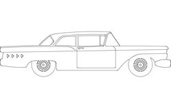 59 Ford Car Free DXF File