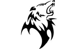 Angry Wolf Free DXF File