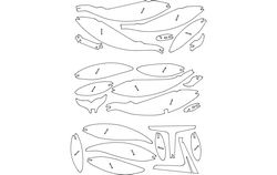 Blue Whale Fish Free DXF File