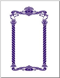 Floral Frame Potrate Free DXF File