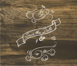Save The Date Art Free DXF File