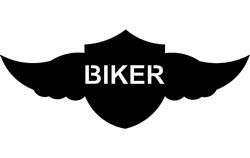 Winged Shield Biker Logo Free DXF File