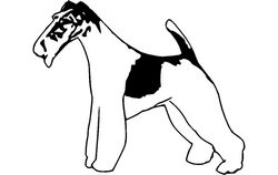 Wire Fox Terrier 2 Free DXF File