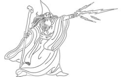 Wizard Silhouette Free DXF File