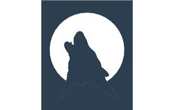 Wolf Moon Silhouette 10×12 Free DXF File