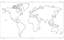 World Map 21 Free DXF File