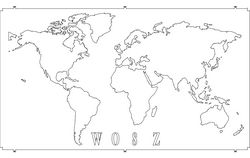 Wosz World Map Free DXF File