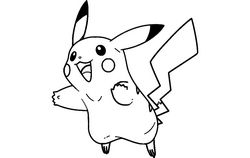 Pikachu 2 Lines Free DXF File