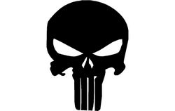 Punisher Skull Silhouette Free DXF File