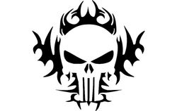 Punisher Tribal 24×24 Free DXF File