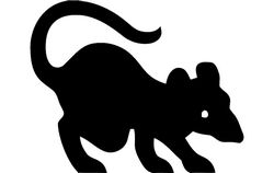 Rat Silhouette Black Free DXF File
