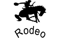 Rodeo Silhouette 65 Free DXF File