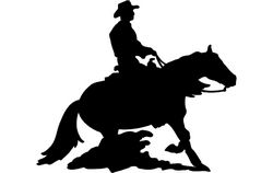 Rodeo Silhouette Cowboy Free DXF File
