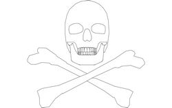 Silhouette Skull Free DXF File