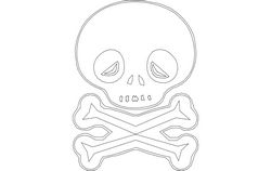 Skull Outline Free DXF File