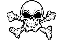 Skull Silhouette Details Free DXF File