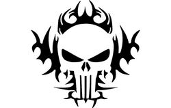 The Punisher Tribal 24×24 Free DXF File