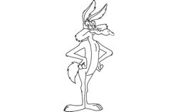 Wile E Coyote Rabbit Free DXF File