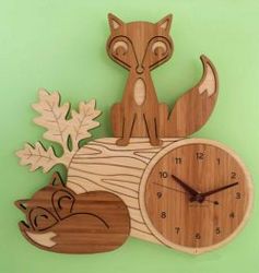 A Watch With Two Foxes For Laser Cut Cnc Free DXF File