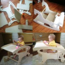 Assembling A toddlers Feeding Chair For Laser Cut Cnc Free DXF File