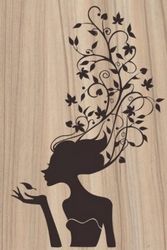 The Teenage Girl Has Her Hair Covered With Vines For Laser Cut Plasma Free DXF File