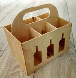 Wooden Box Six For Wine For Laser Cut Cnc Free DXF File