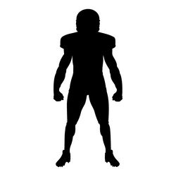 American Football Player Standing Free DXF File