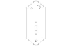 Light Switch Plate Free DXF File