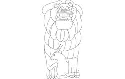 Palmyra Lion Of al-lat Free DXF File