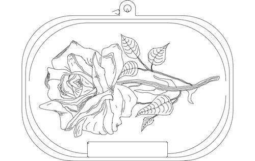 Rose Free DXF File